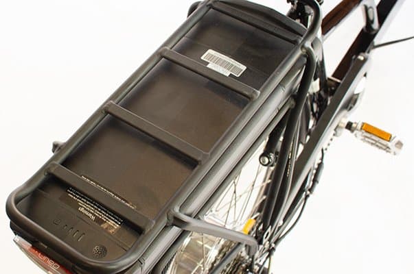 The removable 36V 13Ah battery pack on a Tribe Original