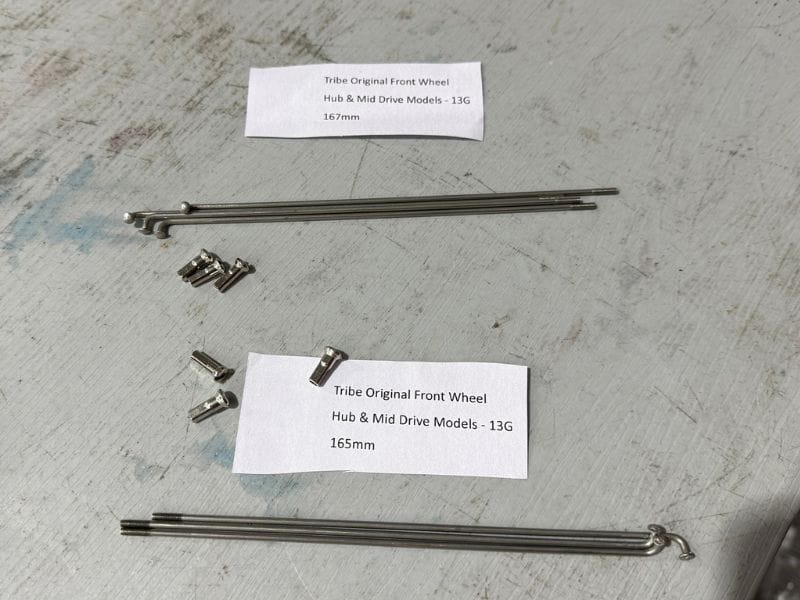 Tribe Original Front Wheel spokes - set of 6