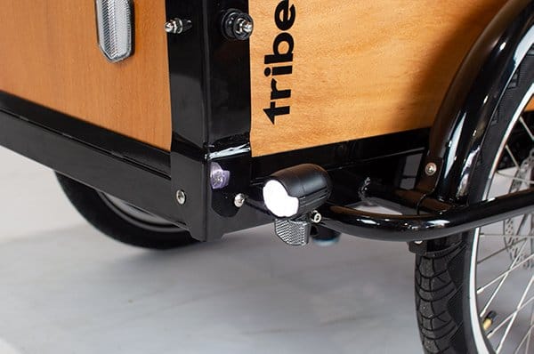 The two cargo-box mounted headlights on a Tribe Original
