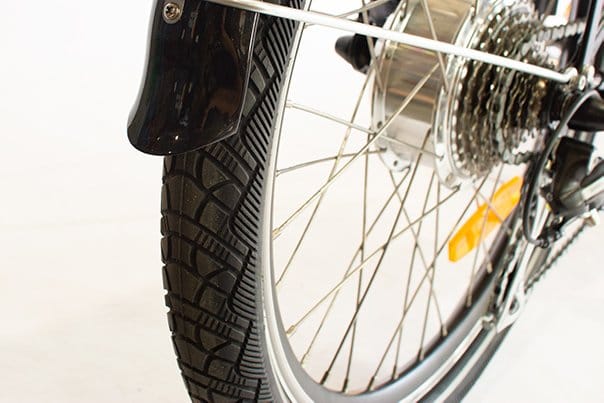 A 2-inch kevlar balloon tyre on a Tribe Original