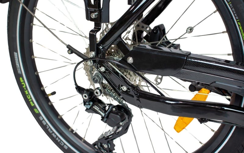 The Shimano Deore 10-speed groupset on a Ricky Rickshaw