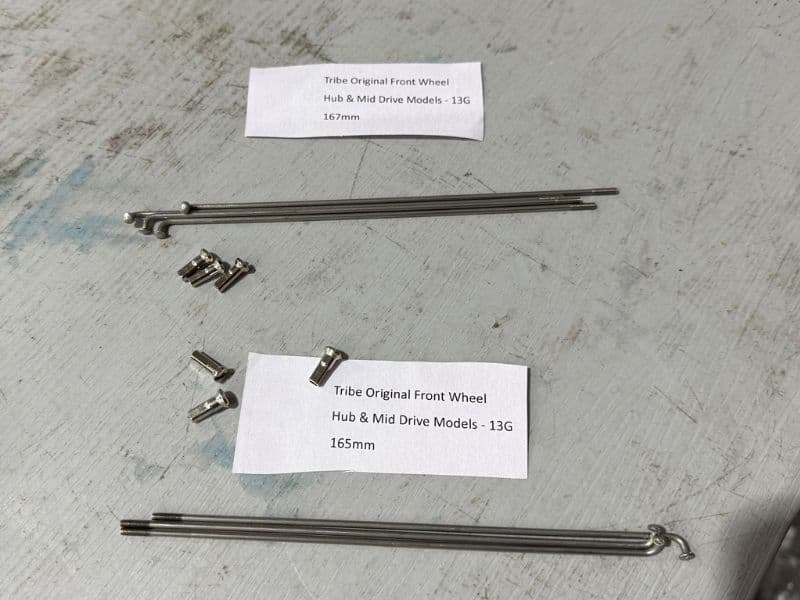 Tribe Original Front Wheel spokes - set of 6